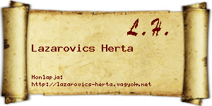 Lazarovics Herta névjegykártya